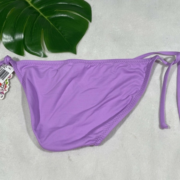 NWT Becca‎ Color Code Side Tie Bikini Bottoms Purple [SZ XS ] - Picture 7 of 8